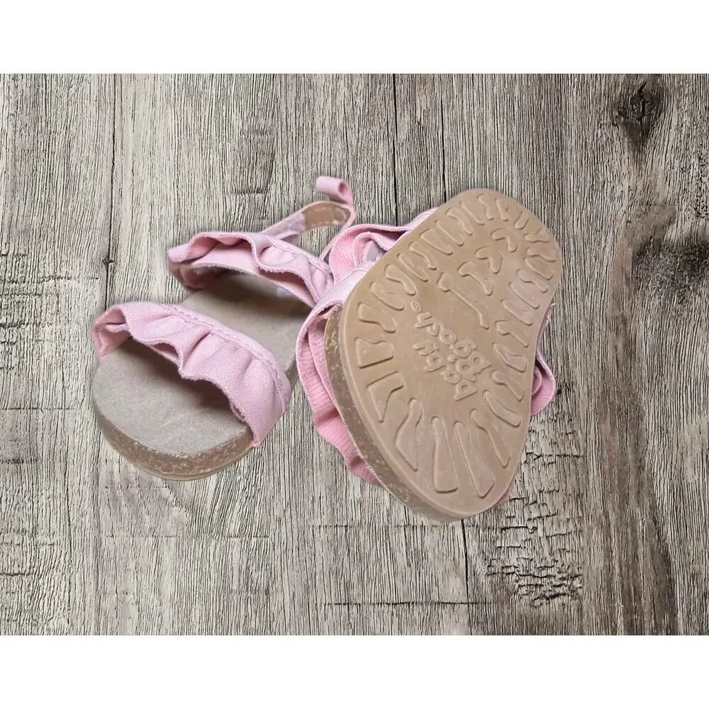 Baby Bgosh pink ruffle sandals size 2